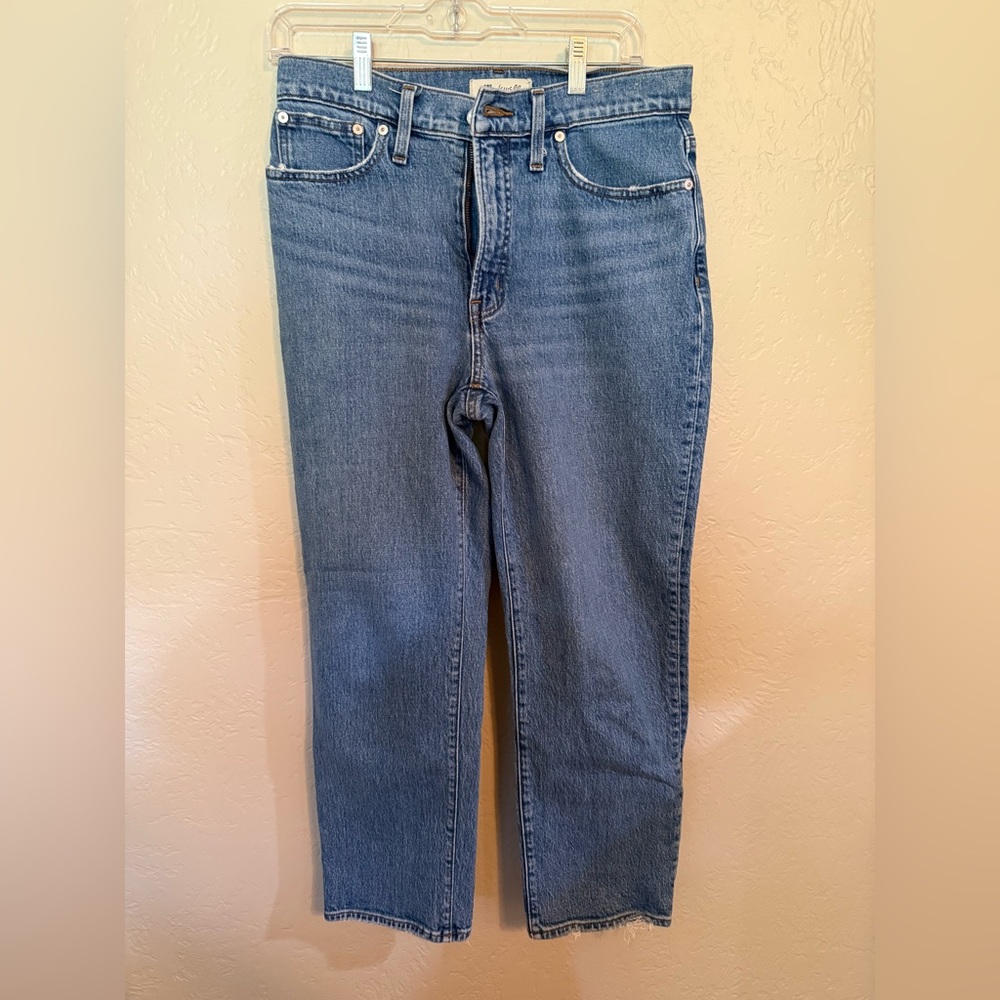 Madewell women’s 27p the perfect vintage straight Classic Blue Denim Jeans
